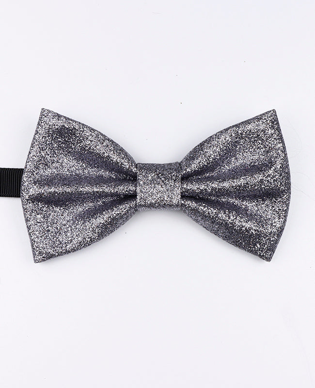 Papillon Con Paillettes Argento n°1 Uomo in Poliestere «Olive»