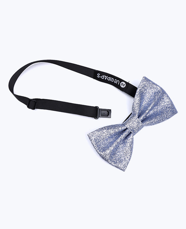 Papillon Con Paillettes Argento n°2 Uomo in Poliestere «Olive»