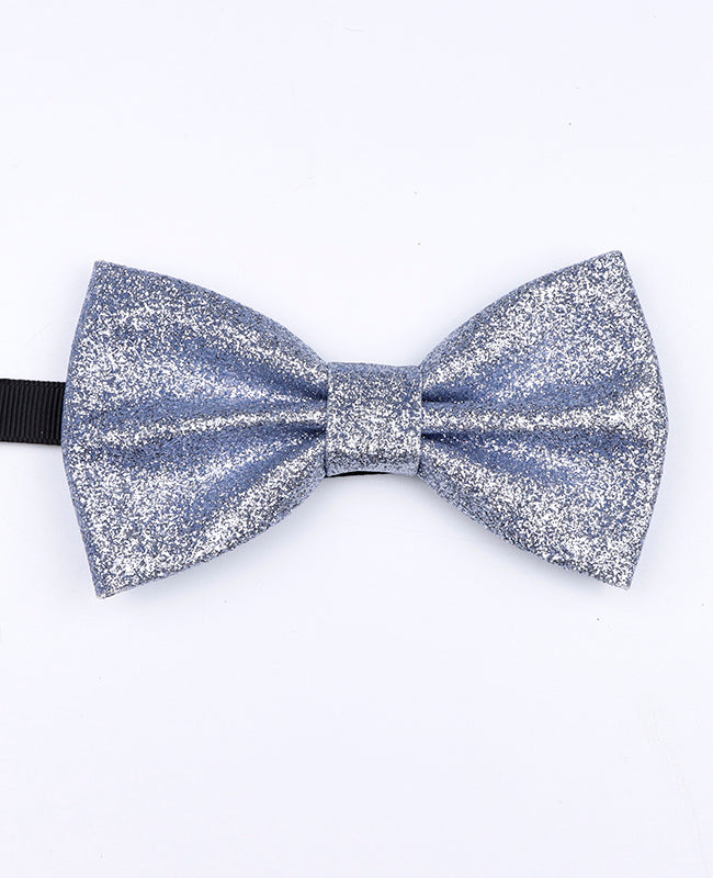 Papillon Con Paillettes Argento n°2 Uomo in Poliestere «Olive»