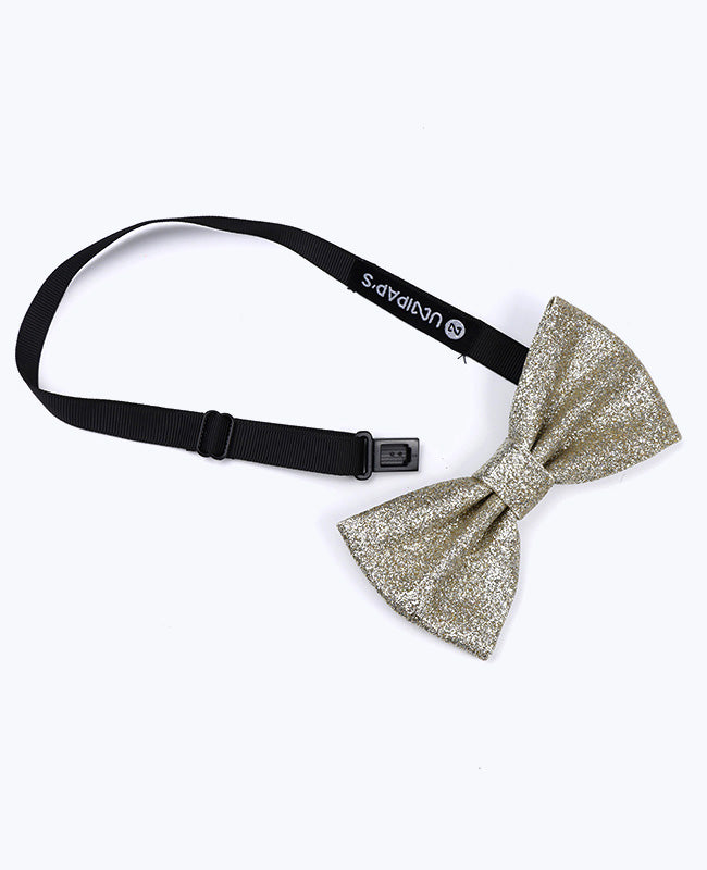 Papillon Con Paillettes Argento n°3 Uomo in Poliestere «Olive»
