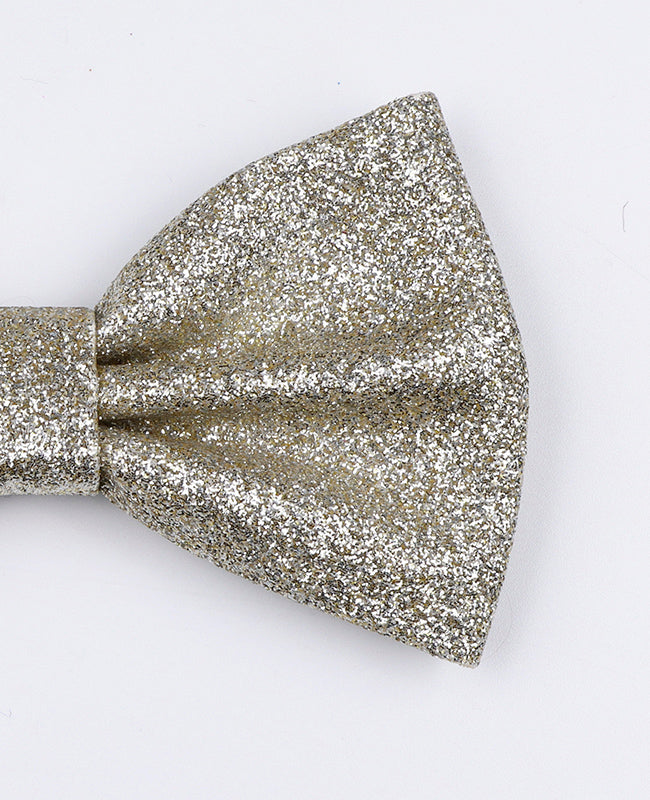 Papillon Con Paillettes Argento n°3 Uomo in Poliestere «Olive»