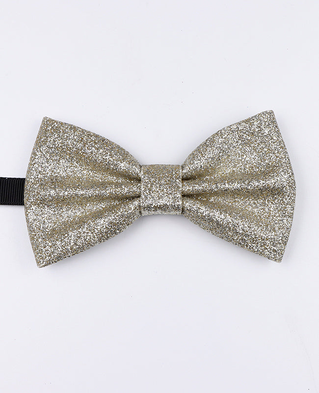 Papillon Con Paillettes Argento n°3 Uomo in Poliestere «Olive»