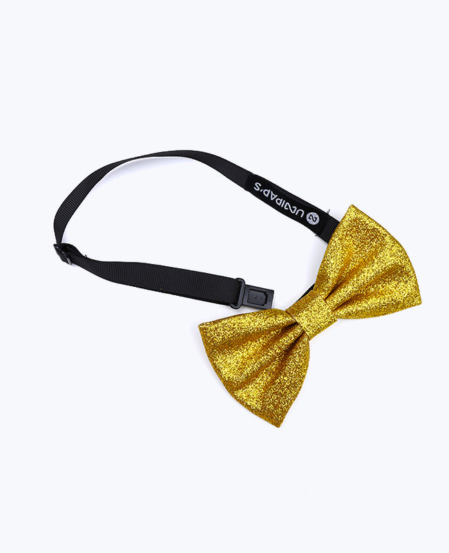 Papillon Con Paillettes Oro n°1 Uomo in Poliestere «Olive»