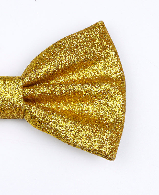 Papillon Con Paillettes Oro n°1 Uomo in Poliestere «Olive»