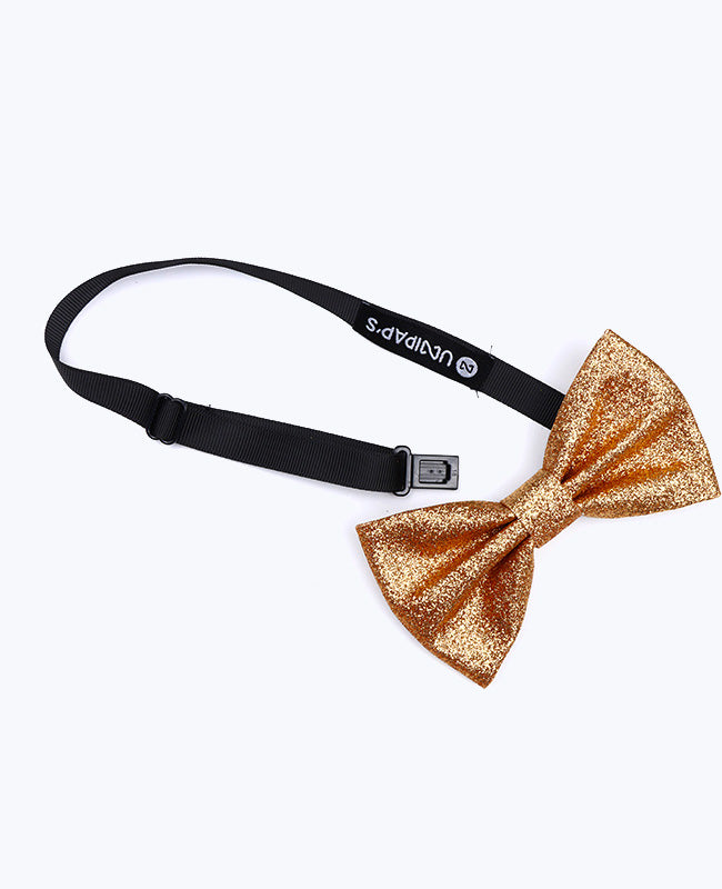 Papillon Con Paillettes Oro n°2 Uomo in Poliestere «Olive»