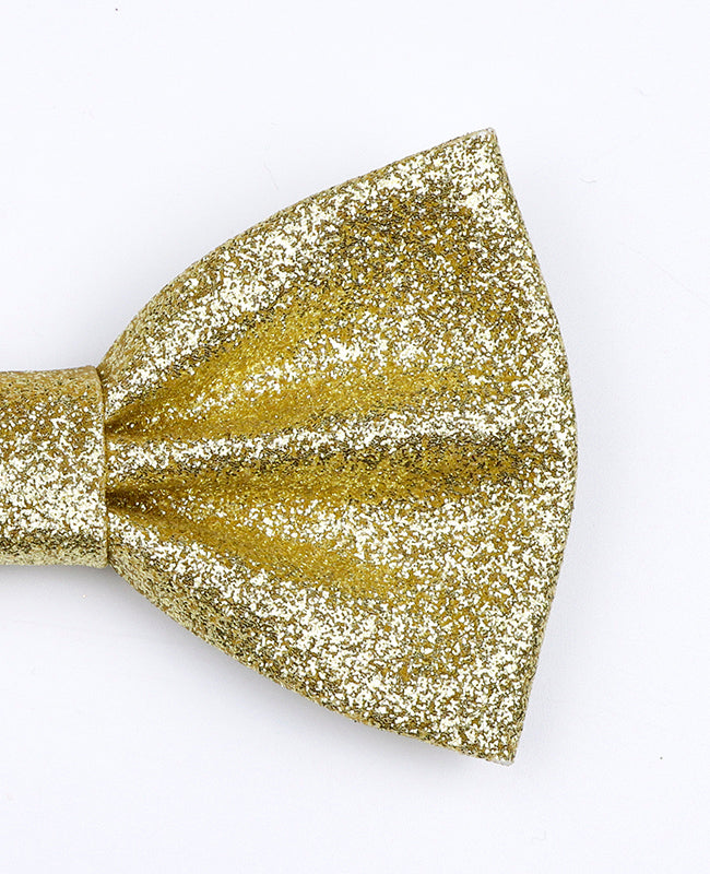 Papillon Con Paillettes Oro n°3 Uomo in Poliestere «Olive»