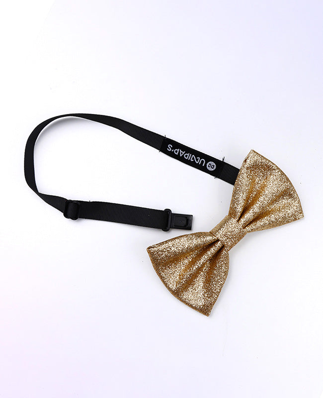 Papillon Con Paillettes Oro n°4 Uomo in Poliestere «Olive»