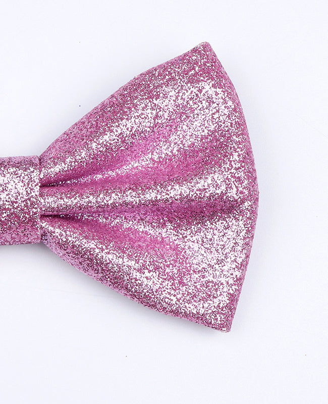 Papillon Con Paillettes Rosa n°3 Uomo in Poliestere «Olive»