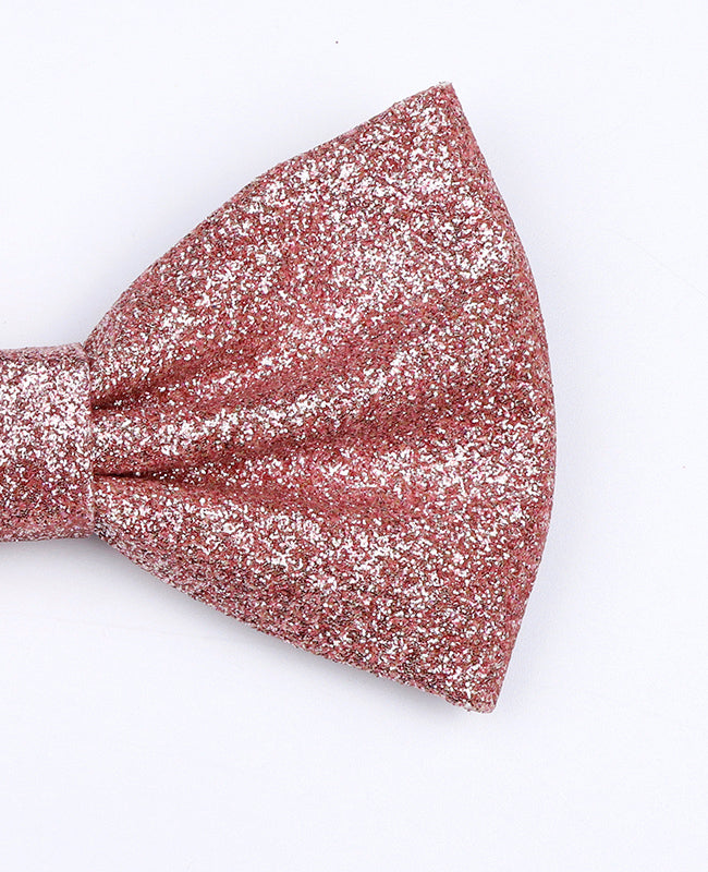 Papillon Con Paillettes Rosa n°4 Uomo in Poliestere «Olive»