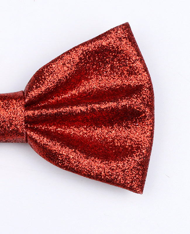 Papillon Con Paillettes Rosso n°2 Uomo in Poliestere «Olive»