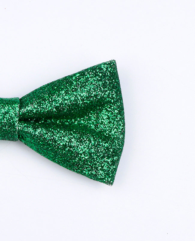 Papillon Con Paillettes Verde n°1 Bambini in Poliestere «Olive»