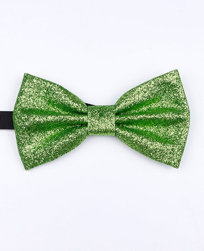 Papillon Con Paillettes Verde n°2 Uomo in Poliestere «Olive»