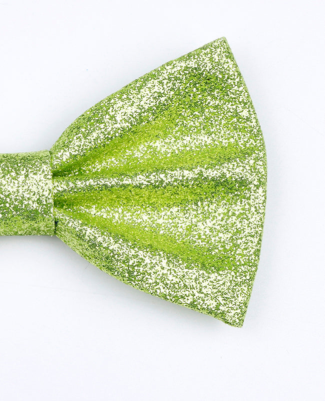 Papillon Con Paillettes Verde n°3 Uomo in Poliestere «Olive»