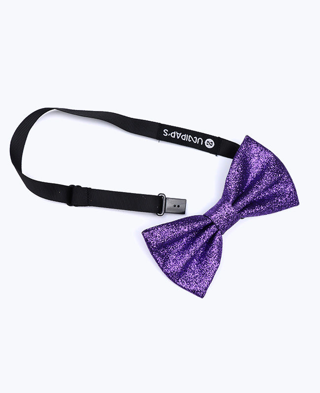 Papillon Con Paillettes Viola Uomo in Poliestere «Olive»