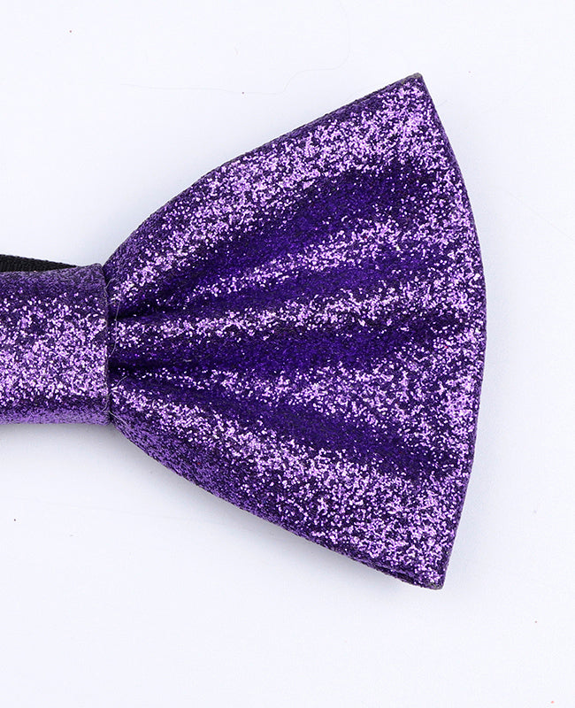 Papillon Con Paillettes Viola Uomo in Poliestere «Olive»