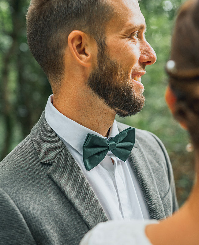 Papillon Verde Uomo in Poliestere «Anatole»