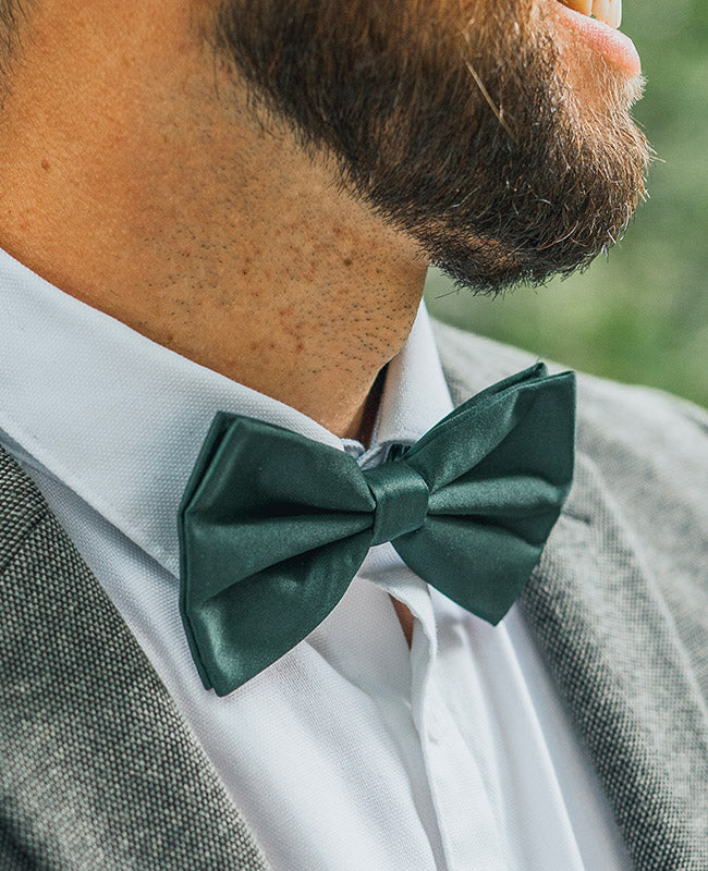 Papillon Verde Uomo in Poliestere «Anatole»