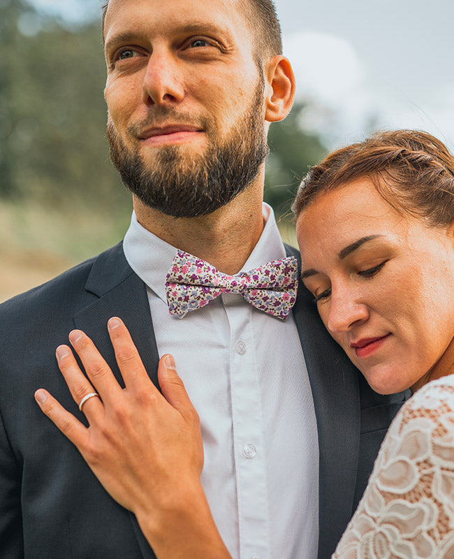 Papillon Liberty Viola Uomo in Cotone «Gaspard»