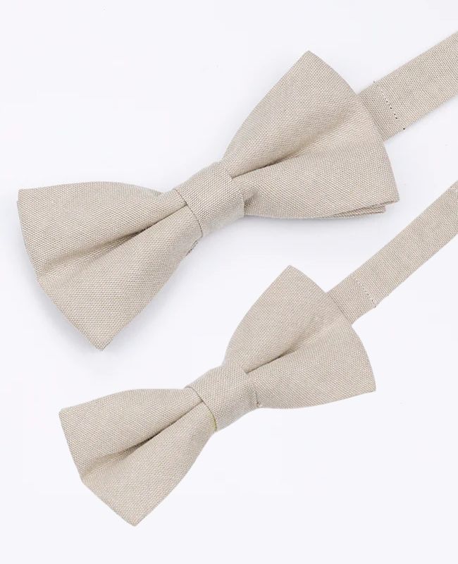 Papillon Beige Padre & Figlio in Cotone «Edgard»