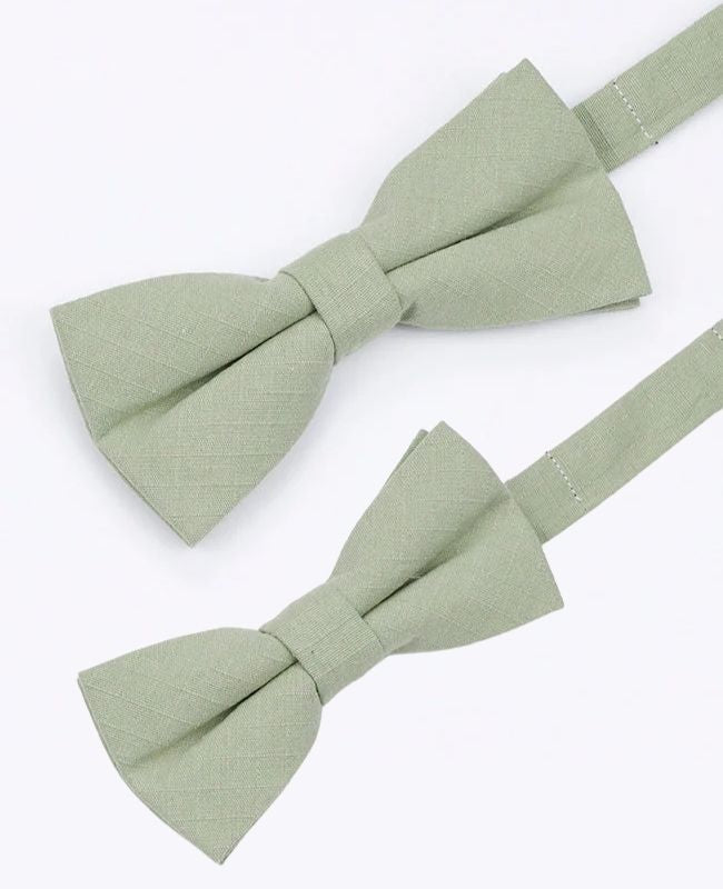 Papillon Verde n°2 Padre & Figlio in Cotone «Oscar»
