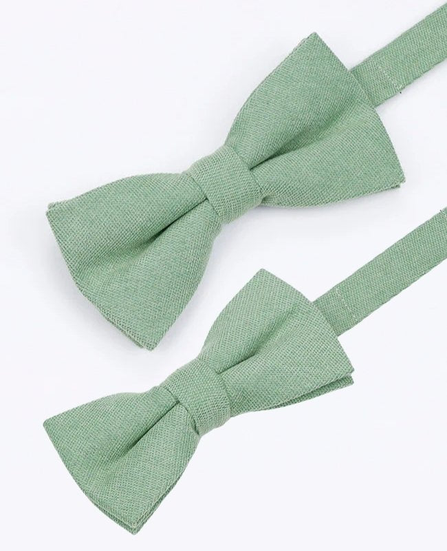 Papillon Verde n°2 Padre & Figlio in Effetto Velluto «Simon»