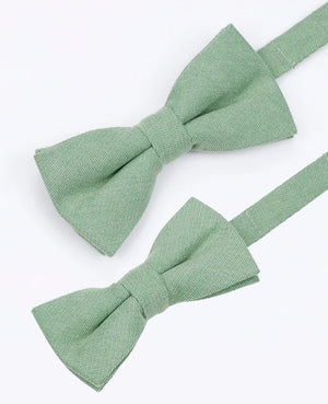Papillon Verde n°2 Padre & Figlio in Effetto Velluto «Simon»