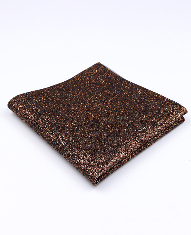 Fazzoletto da taschino Con Paillettes Marrone in Poliestere «Olive»