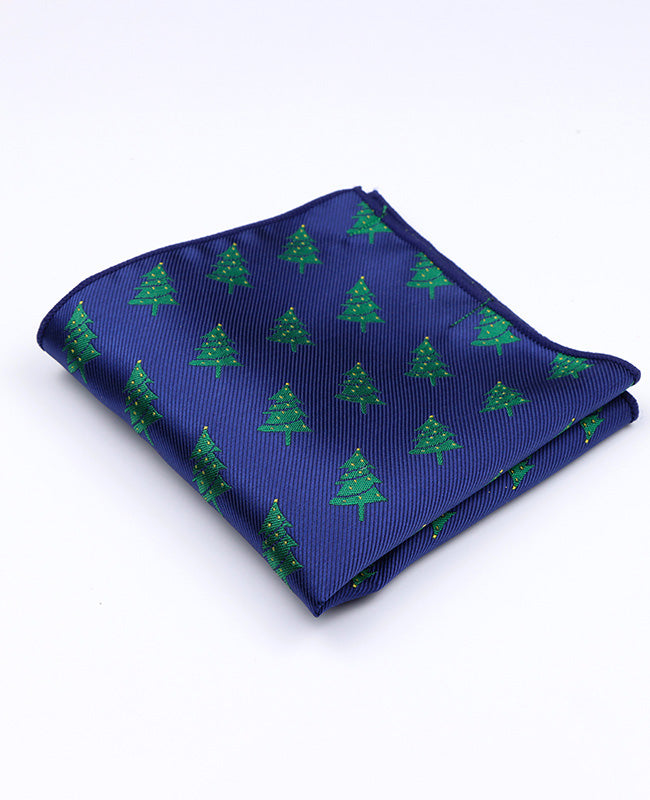 Fazzoletto da taschino di Natale Blu n°1 in Poliestere «Christmas»
