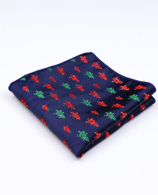 Fazzoletto da taschino di Natale Blu n°2 in Poliestere «Christmas»
