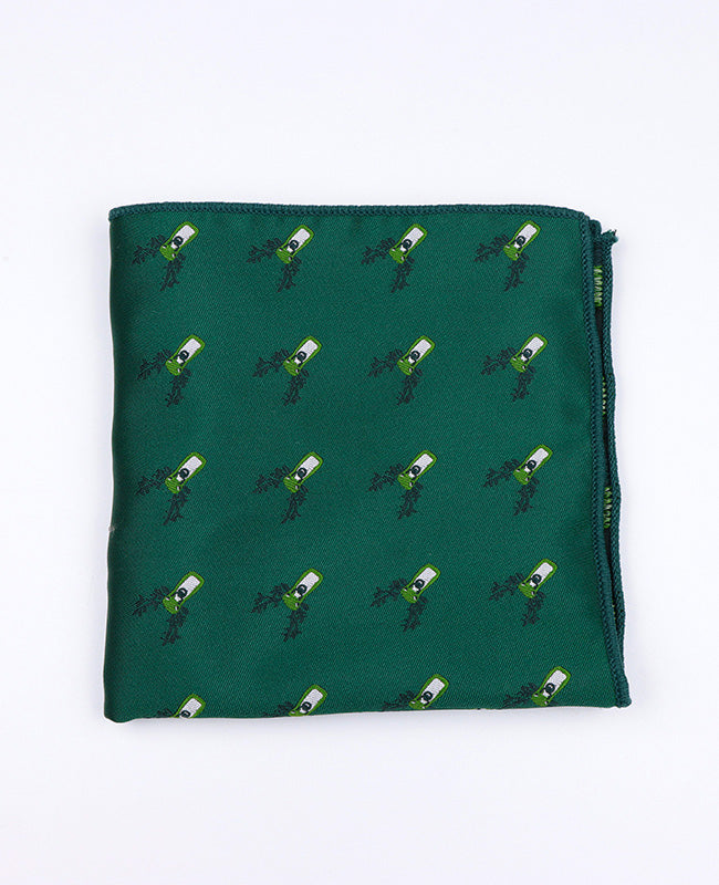 Fazzoletto da taschino di Natale Verde n°2 in Poliestere «Christmas»