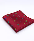 Fazzoletto da taschino di Natale Rosso n°2 in Poliestere «Christmas»