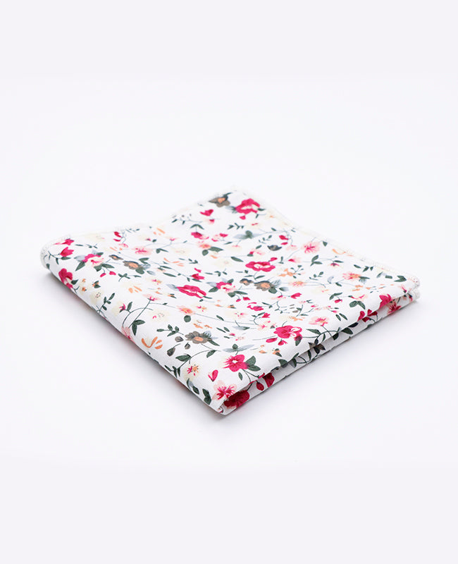 Fazzoletto da taschino Liberty Bianco n°2 in Cotone | Charles - Unipap's