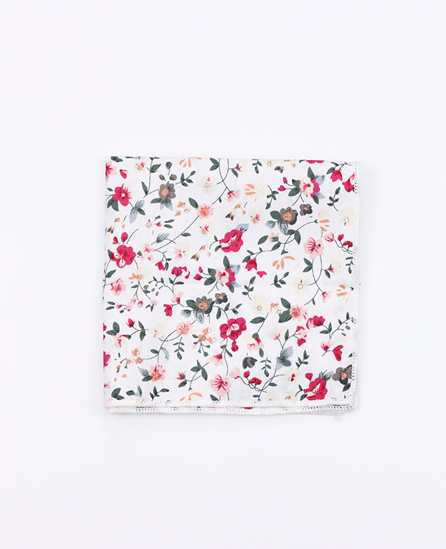 Fazzoletto da taschino Liberty Bianco n°2 in Cotone | Charles - Unipap's