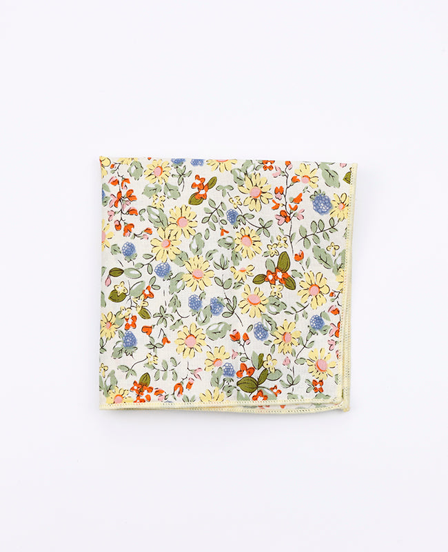 Fazzoletto da taschino Liberty Bianco n°5 in Cotone | Charles - Unipap's