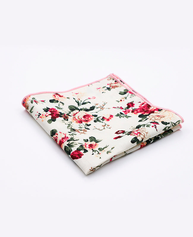 Fazzoletto da taschino Liberty Bianco n°6 in Cotone | Charles - Unipap's