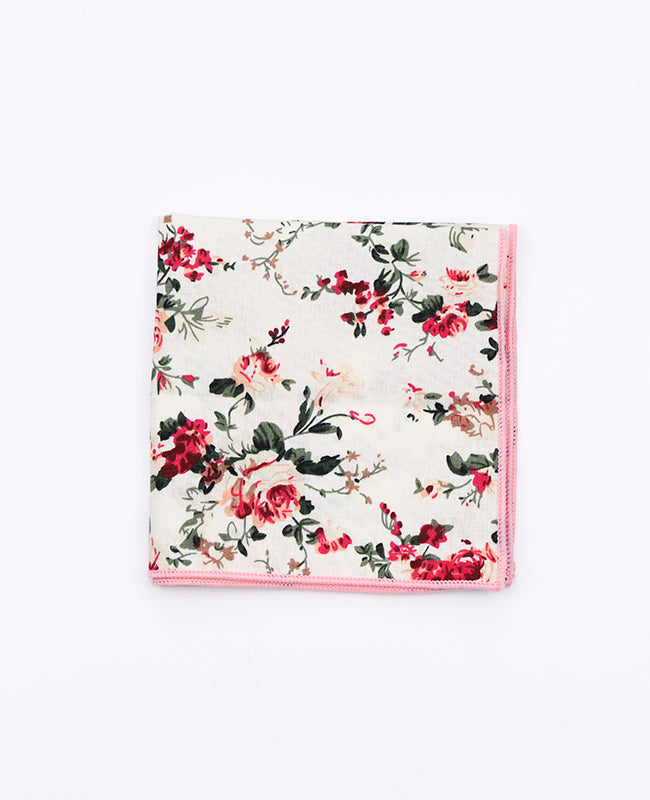 Fazzoletto da taschino Liberty Bianco n°6 in Cotone | Charles - Unipap's