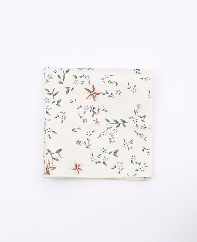 Fazzoletto da taschino Liberty Bianco n°8 in Cotone | Charles - Unipap's