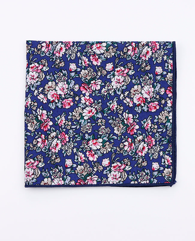 Pochette de Costume Liberty Bleu n°10 en Coton | Gaspard - Unipap's