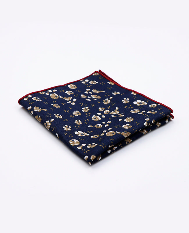 Fazzoletto da taschino Liberty Blu n°13 in Cotone | Gaspard - Unipap's