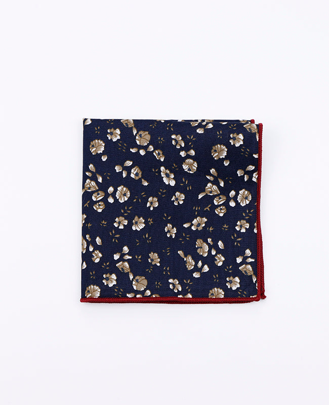 Fazzoletto da taschino Liberty Blu n°13 in Cotone | Gaspard - Unipap's