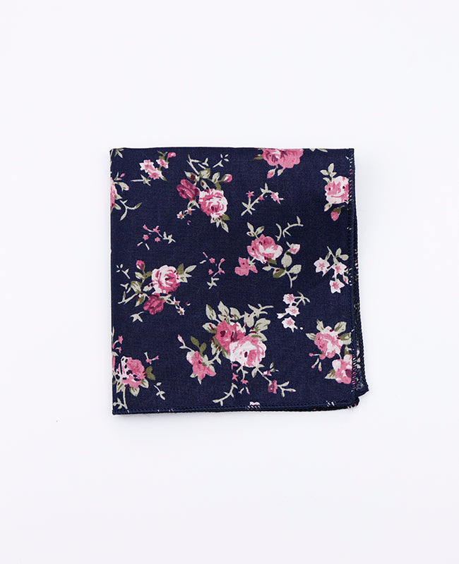 Fazzoletto da taschino Liberty Blu n°4 in Cotone | Charles - Unipap's