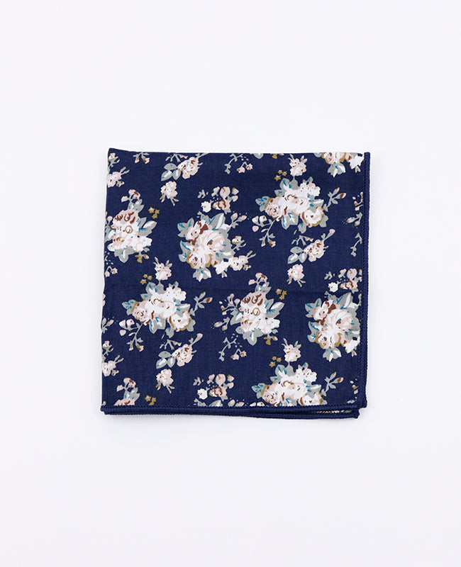 Fazzoletto da taschino Liberty Blu n°5 in Cotone | Charles - Unipap's