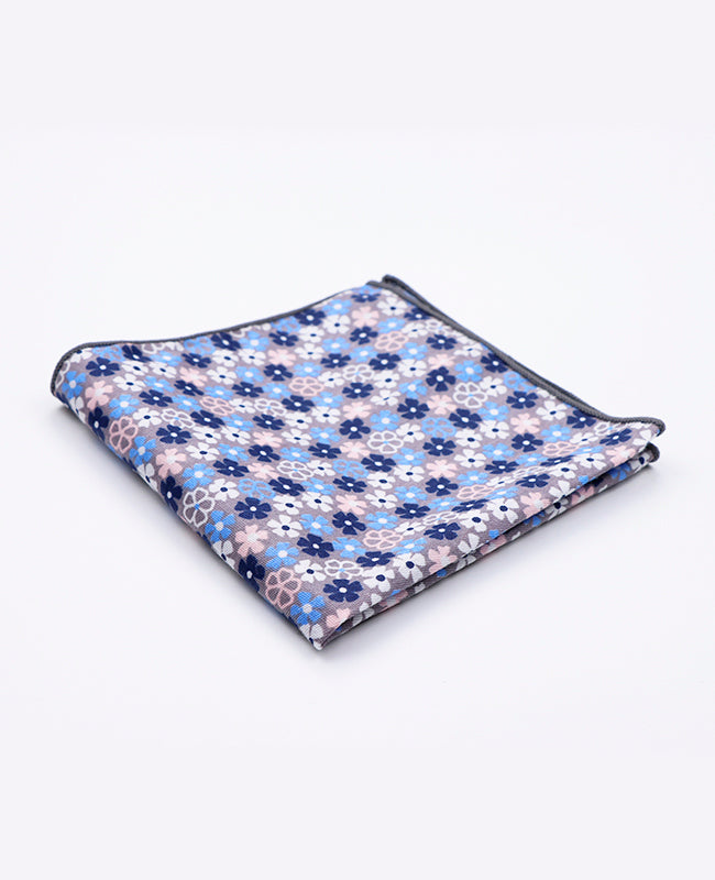 Fazzoletto da taschino Liberty Blu n°5 in Cotone | Gaspard - Unipap's