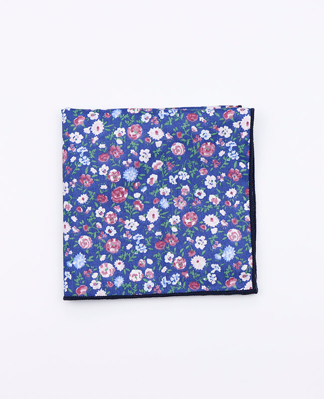 Fazzoletto da taschino Liberty Blu n°7 in Cotone | Gaspard - Unipap's