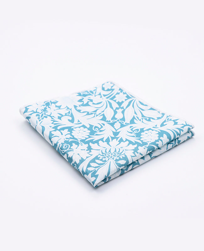 Fazzoletto da taschino Liberty Blu n°9 in Cotone | Gaspard - Unipap's