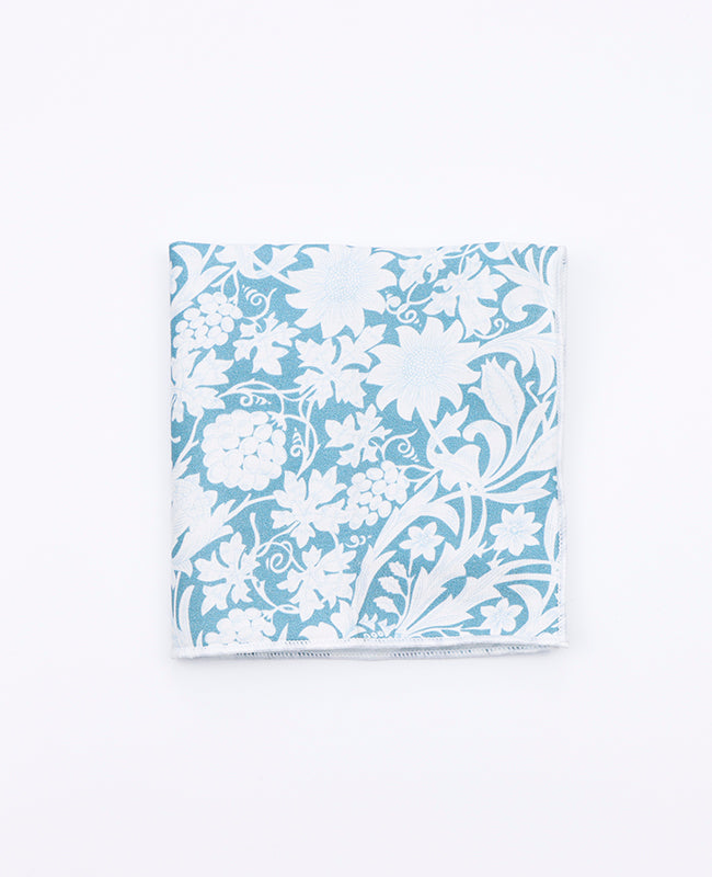 Fazzoletto da taschino Liberty Blu n°9 in Cotone | Gaspard - Unipap's