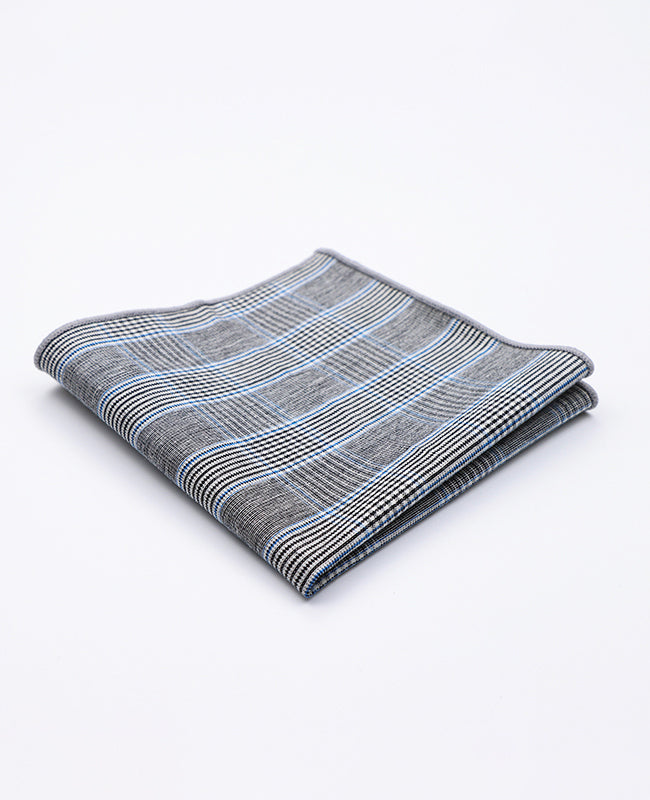 Fazzoletto da taschino Tartan Grigio n°1 in Cotone | Marcel - Unipap's