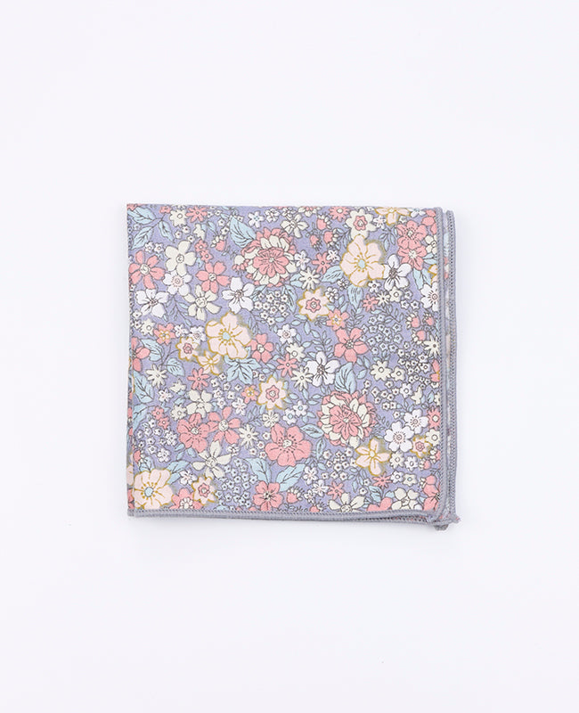 Fazzoletto da taschino Liberty Grigio n°2 in Cotone | Gaspard - Unipap's