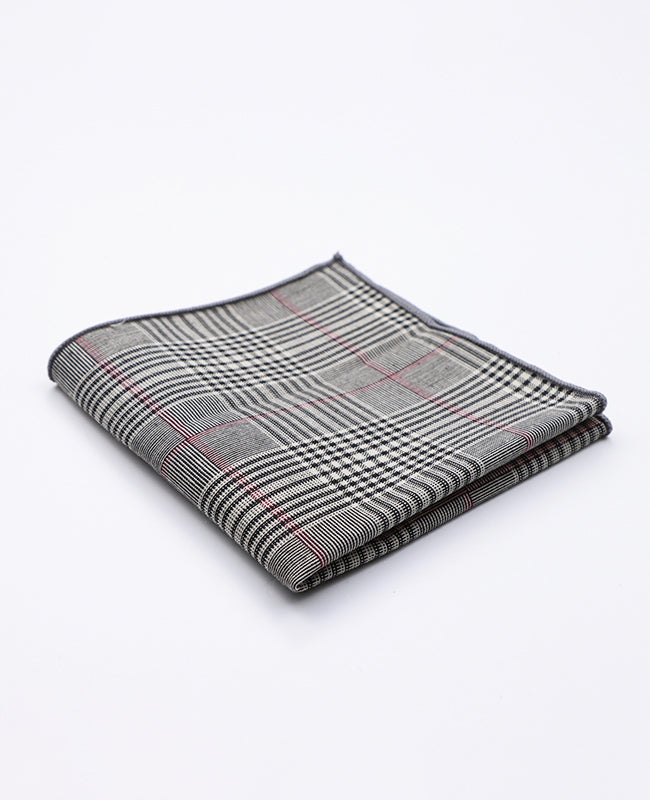 Fazzoletto da taschino Tartan Grigio n°3 in Cotone | Marcel - Unipap's