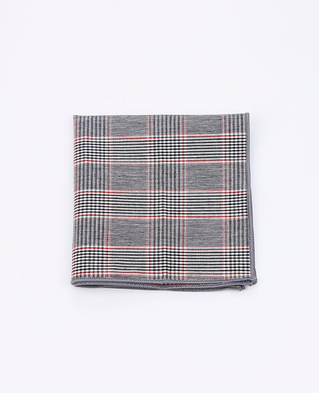 Fazzoletto da taschino Tartan Grigio n°3 in Cotone | Marcel - Unipap's